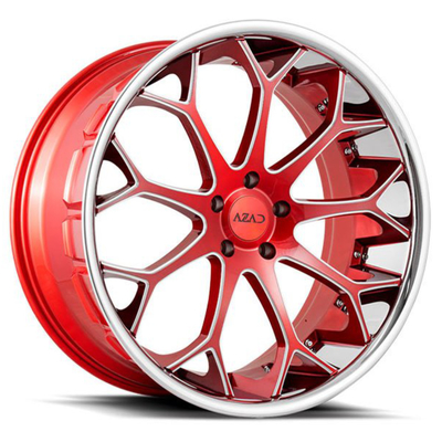 L'auto vacillata della forgia di Monoblock 2PC 3PC spinge rosso di Candy macinata con Chrome