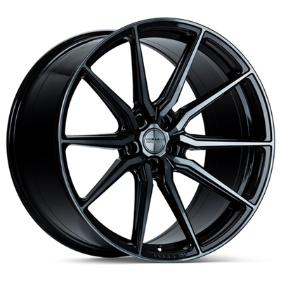 Vossen HF-3 lucida le 5 configurazioni nere di Monoblock delle ruote del raggio