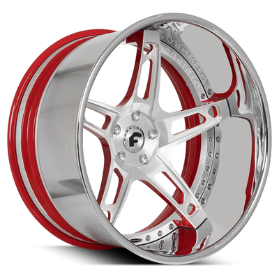 Il piatto profondo a 18 pollici rosso trasparente di Chrome borda le opzioni di 2PC 3PC