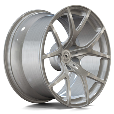Il volume basso ha spazzolato le ruote forgiate concave profonde d'argento 6061-T6 di Monoblock