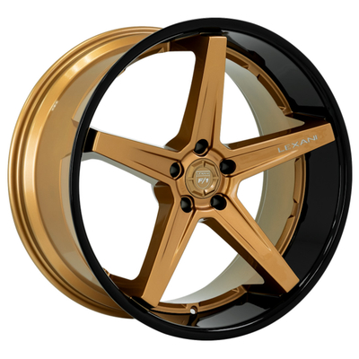 Labbro giallo di Chrome del nero di Savage Lexani Forged Wheels With del fronte