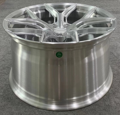L'IBRIDO d'argento spazzolato delle ruote forgiato Vossen HA FORGIATO la SERIE HF-5