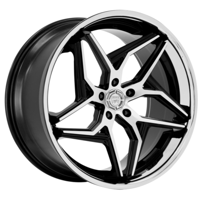Lexani Spyder ha forgiato le ruote con la lega di alluminio del nero 6061-T6 di lucentezza