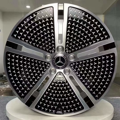 il nero alto Sheen Mercedes Benz Forged Wheels di 5-Spokes EQE V295 a 20 pollici