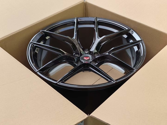 Vossen S21-01 ha forgiato il fronte nero spazzolato ruote