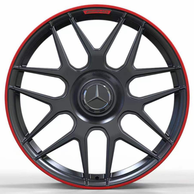 19" Matt Black With Red Lip ha forgiato le ruote per Mercedes Benz AMG GT
