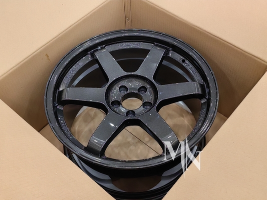 Volk Racing TE37 SL Ruote Nero Edizione III 4x100 5x120 18 19 20 Pollici Custom Double Black Rim