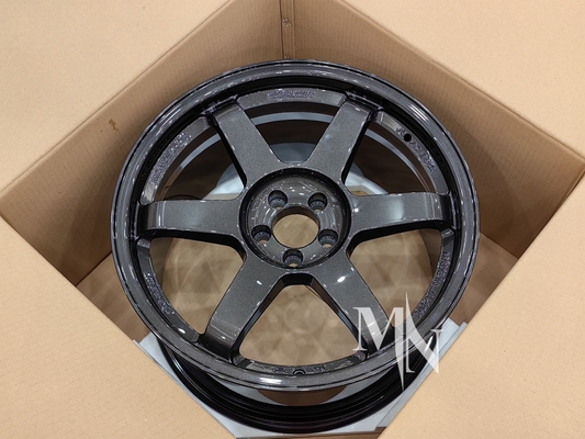 Volk Racing TE37 SL Ruote Nero Edizione III 4x100 5x120 18 19 20 Pollici Custom Double Black Rim